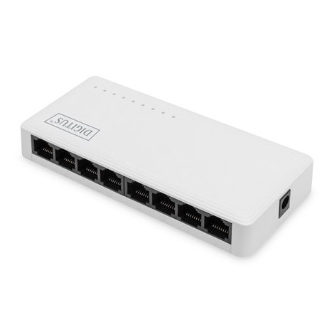 Digitus | 8-Port Gigabit Ethernet Switch | DN-80064-1 | Unmanaged | Desktop | 1 Gbps (RJ-45) ports quantity | 10 Gbps (RJ-45) po - 5